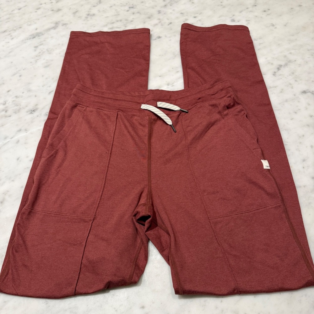 Vuori Daily Wide Leg Pants Marsala Rust Red XS Activewear Lounge Joggers